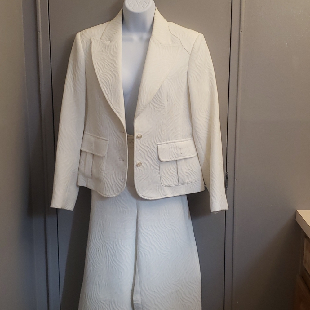 Winter White Pants Suit